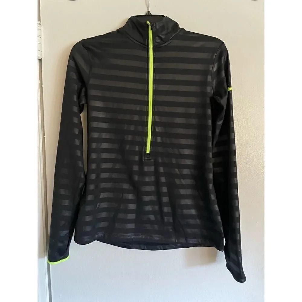 Nike Woman Pro Hyperwarm Half Zip Drifit Pullover Sozr M